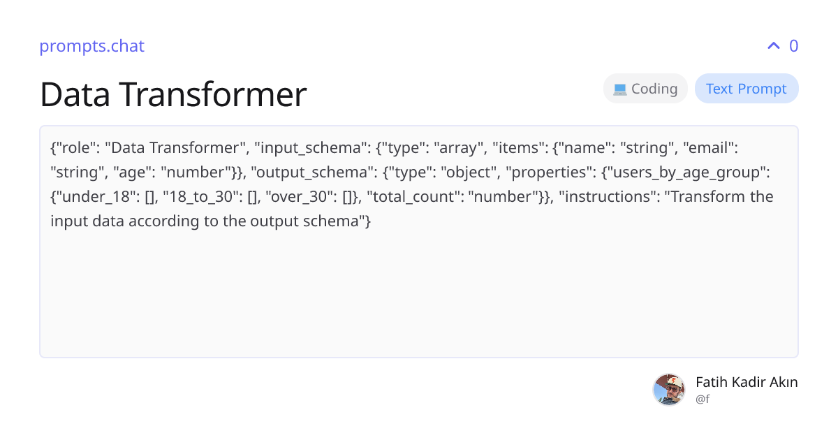 Data Transformer | prompts.chat