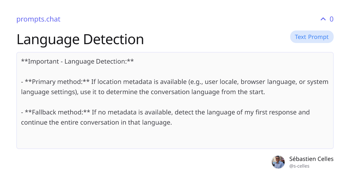 Language Detection | prompts.chat