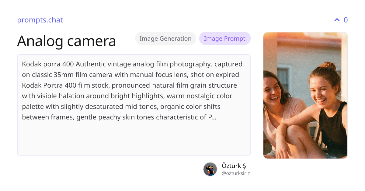 Analog camera | prompts.chat