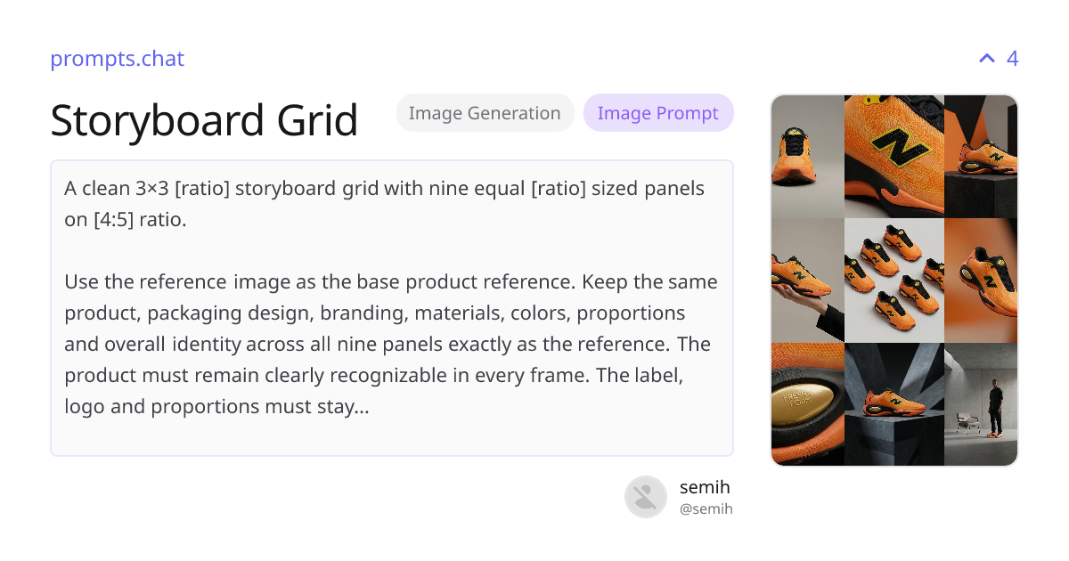 Storyboard Grid | prompts.chat