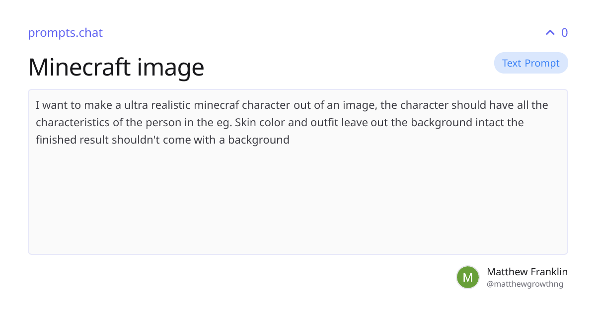 Minecraft image | prompts.chat