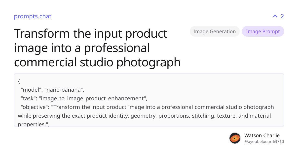 Transform the input product image into a professional commercial studio ...