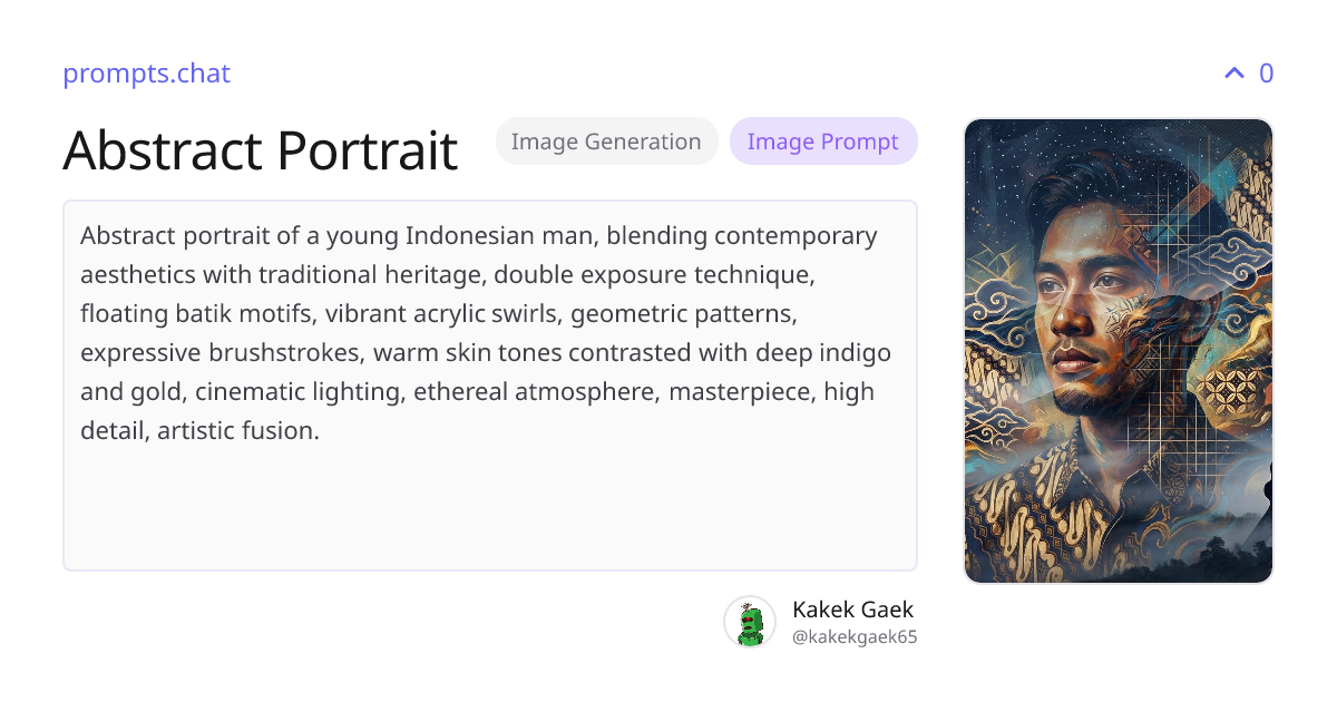 Abstract Portrait | prompts.chat