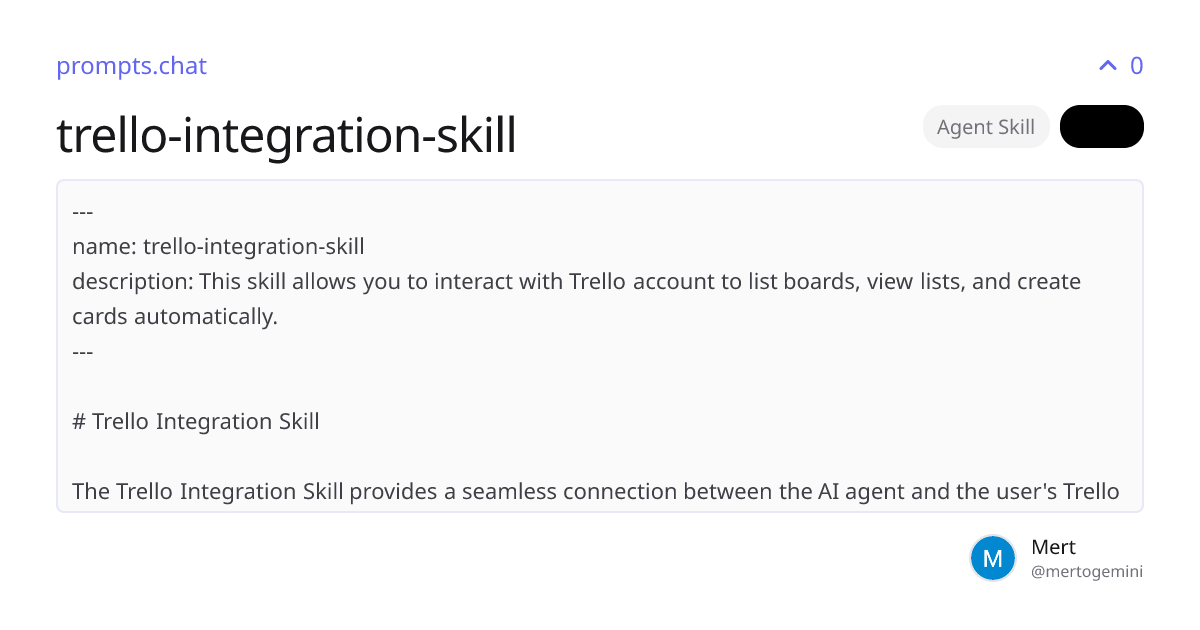 trello-integration-skill | prompts.chat