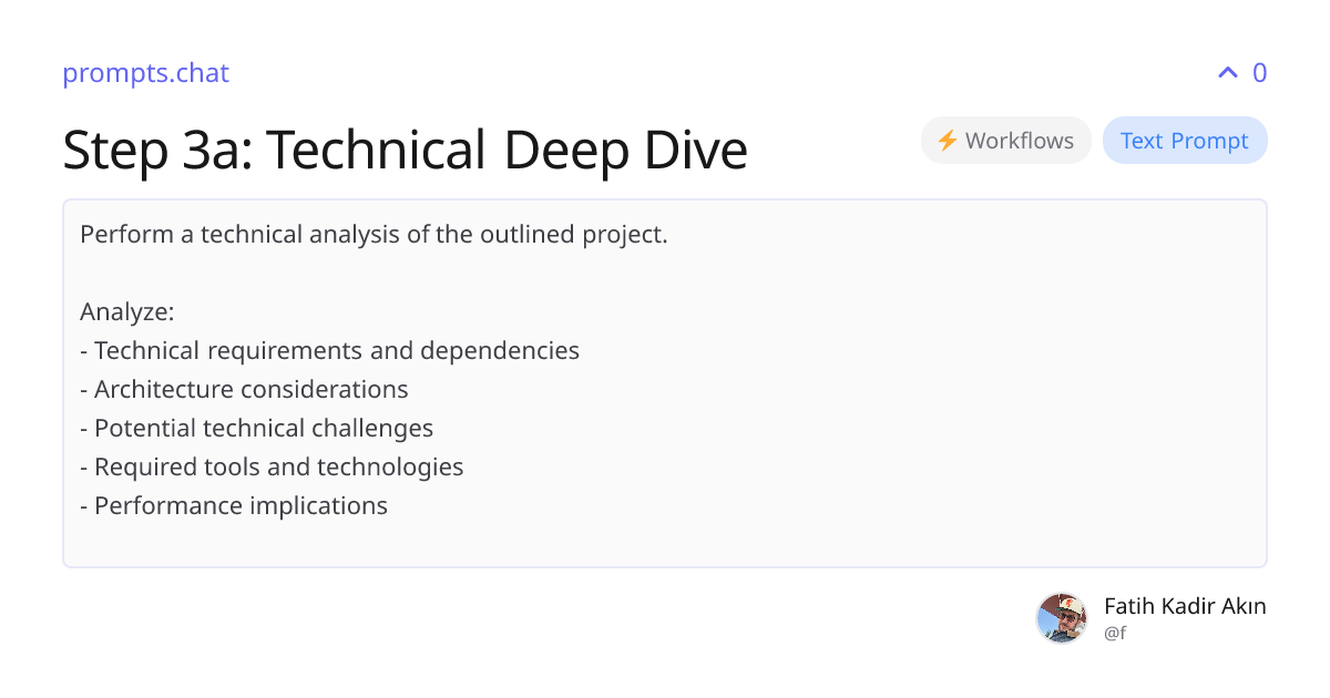 Step 3a: Technical Deep Dive | prompts.chat